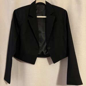 Cropped Black Blazer
